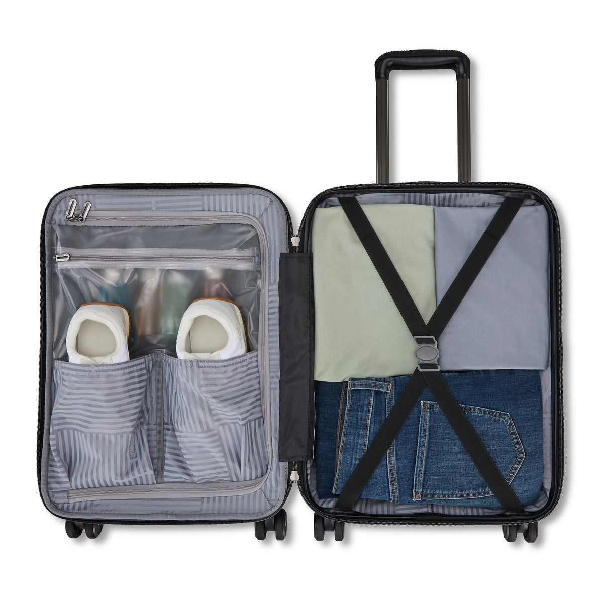 American Tourister Fathead 22" Expandable Hardside Carry-On Spinner – Black , , 152600-1041-INTERIOR_STYLED-8