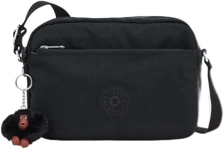 Kipling Women's Damian Mini Crossbody, Lightweight Everyday Purse, Shoulder Bag Black Tonal
