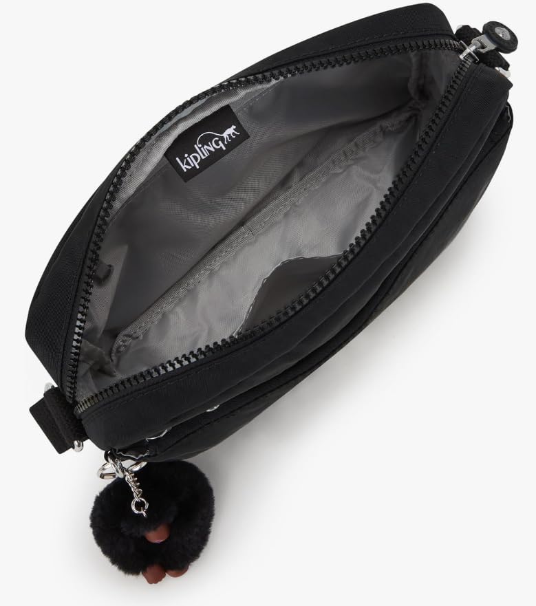 Kipling Women's Damian Mini Crossbody, Lightweight Everyday Purse, Shoulder Bag Black Tonal