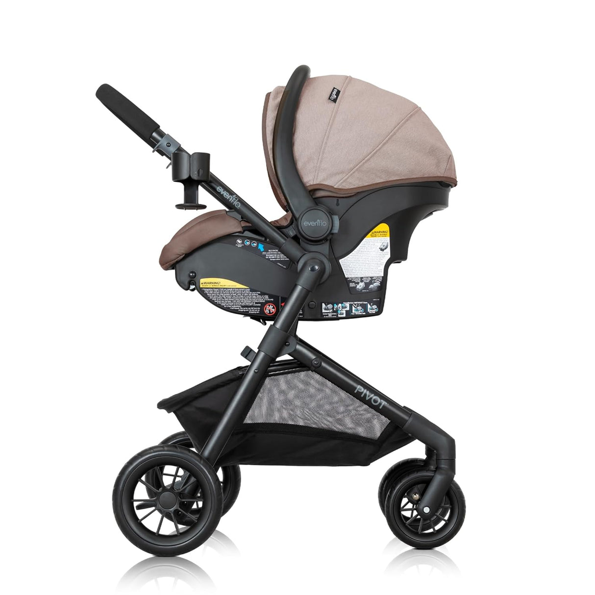 Evenflo Pivot Modular Travel System with LiteMax Preemie and Infant Car Seat (Desert Tan) , , 71aiVS_nzKL._SL1500