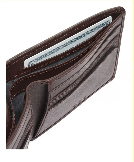 TUMI Alpha Double Billfold Men's Wallet – Anthracite/Brown , , 1356077514_alt2