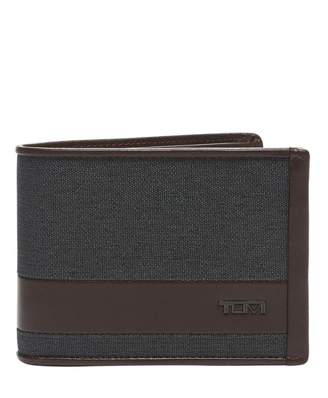 TUMI Alpha Double Billfold Men's Wallet – Anthracite/Brown , , 1356077514_main