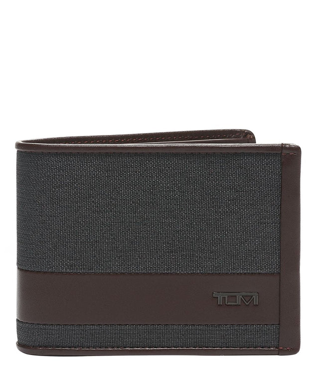 TUMI Alpha Double Billfold Men's Wallet – Anthracite/Brown , , 1356077514_main