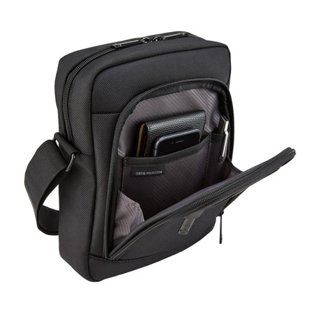 Samsonite Classic Business 2.0 RFID Crossbody Bag – Black , , 1412751041_Crossbody_Front_Pocket