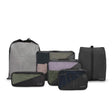 Samsonite 6-Piece Compression Packing Cubes Set in Black with shoe bag and laundry bag