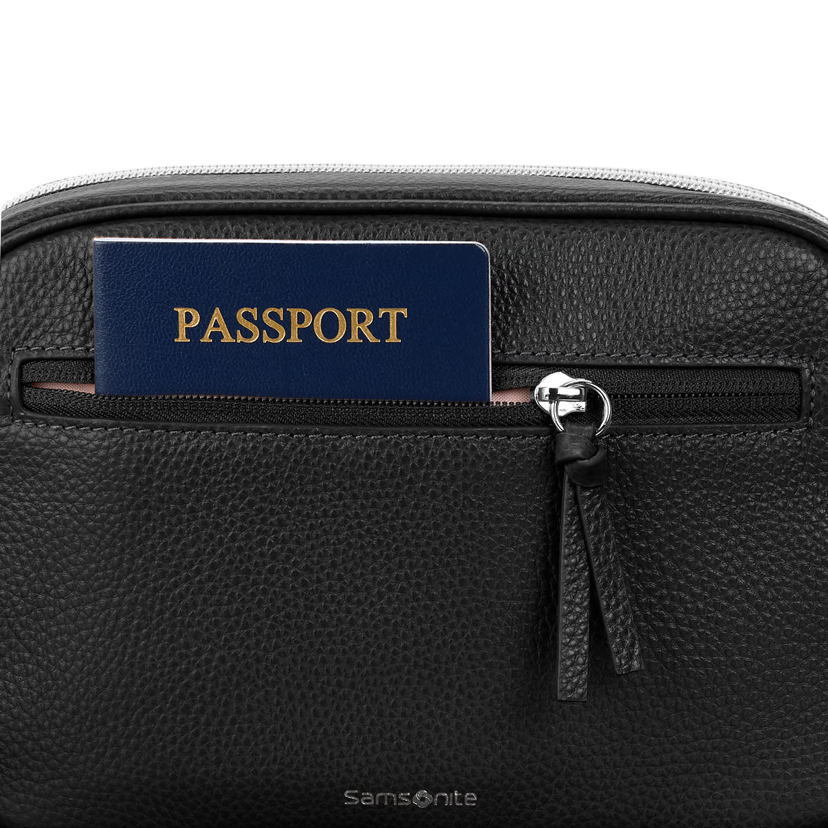 Samsonite Mobile Solution 2 Leather RFID Crossbody Bag , , 157483-1041-BACK_POCKET-5