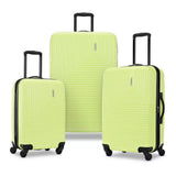 American Tourister Groove 3-Piece Hardside Spinner Luggage Set Celery Green