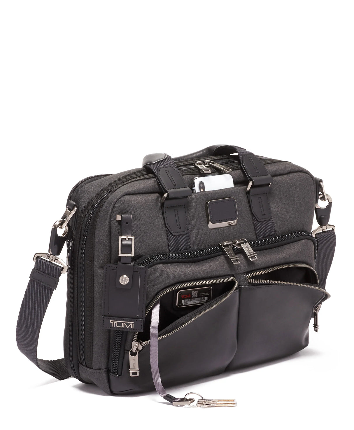TUMI Alpha Bravo Albany Slim Commuter Briefcase - Anthracite