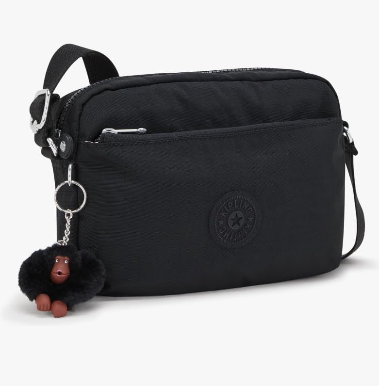 Kipling Women's Damian Mini Crossbody, Lightweight Everyday Purse, Shoulder Bag Black Tonal