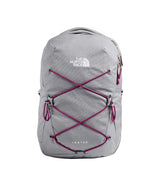 The North Face Women’s Jester Backpack in Meld Grey Dark Heather/Dramatic Plum, 22L everyday laptop backpack.