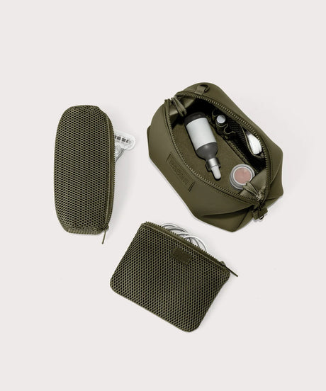 Dagne Dover Large Hunter Neoprene Toiletry Bag , , dagne-2025-365_Hunter_Dark-Moss_L_topdown2-2048x2048-c8dba4f9-986d-425d-b710-bcd4484df2ba_9907e6b7-b7ff-46bf-a220-c9c75668baca