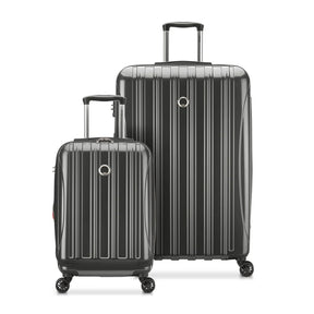 DELSEY Helium Aero 2-Piece Hardside Spinner Luggage Set in Metal Brushed